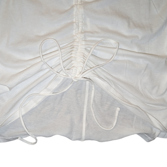 NWT Bobi Los Angeles Lightweight Jersey V-Neck Ruched Tee - Picture 4 of 9